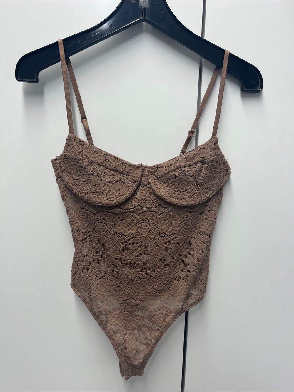 Streetwear Society Brown Lace Cup Bandeau Bodysuit *never worn